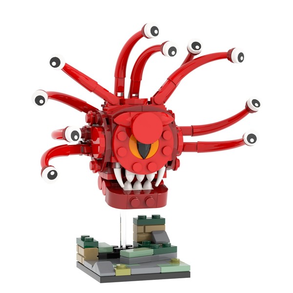 MOOXI-MOC Game Dragons Board Beholder Building Set,Creative Cute Building Blocks