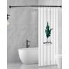 Yampos L Shaped Shower Curtain Rod with Unique Shield Base
