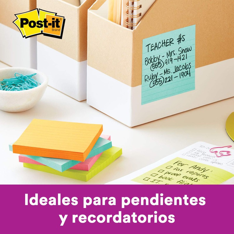 Post-it Super Sticky Notes, 4x4 in, 3 Pads, 2X the