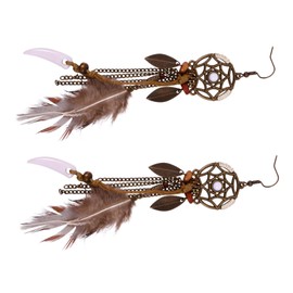 Gatuida 1 Pair Dreamcatcher Earrings for Women Stylish Long Leaf Drop Ear Jewelry for Parties and Everyday Wear Lightweight and Comfortable Design