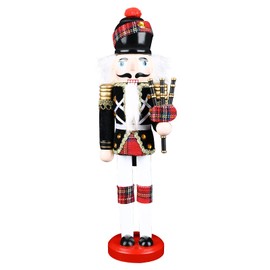 Nutcracker Christmas Decoration, 30 cm / 11.8 Inch Nutcracker Soldier Wooden Nutcracker King Soldier Figure Decor Doll Ornament for Home Fireplace Christmas Tree Party Decoration (Suona)