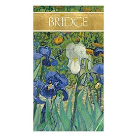 Caspari Van Gogh Irises Bridge Playing Cards Score Pad - Five Pads