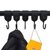 Leather S Hooks for Hanging,4 PCS Hooks with Leather Loop