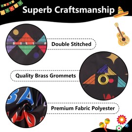 Arosche Hispanic Heritage Month Decorations Banner 72" x 48" Sunflower Spanish Speaking Countries Latino American Celebration Photography Holiday Backdrop for Indoor Outdoor Garden,Party Home Decor