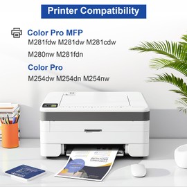 202A Toner Cartridges 4 Pack Replacement for HP 202A 202X CF500X CF500A CF501A CF502A CF503A Toner for Color Pro MFP M281fdw M281dw M281cdw M280nw M254dw M254dn Printer, (Black Cyan Magenta Yellow)