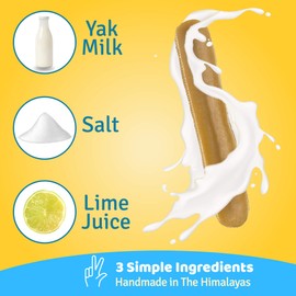 Le Sharma Yak Chews, Yak Cheese Himalayan Natural Dog Chews | Yak Milk Dog Chew, Healthy Dog Treats, Protein Rich, Rawhide Free, Low Odor, Long Lasting Dog Bones for Aggressive Chewers - Large