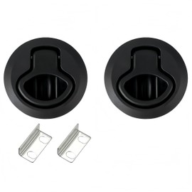 Hatch Latch Lock Boat Flush Pull Latch Black Flush Pull Hatch Slam Latch Deck Hatch Hatch Latch Lock Stainless Steel Flat Door Lock Pull Lock for Ships Stainless Steel Ring Handle Hatch Latch