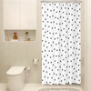 TheBlackSpot Polka Dot Shower Curtain Sets Black and White Small