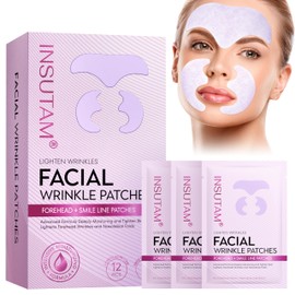 Insutam Forehead Wrinkle Patches for Anti-wrinkles: Overnight Face Wrinkles Patches to Lift Smile Lines for Women (PINK)
