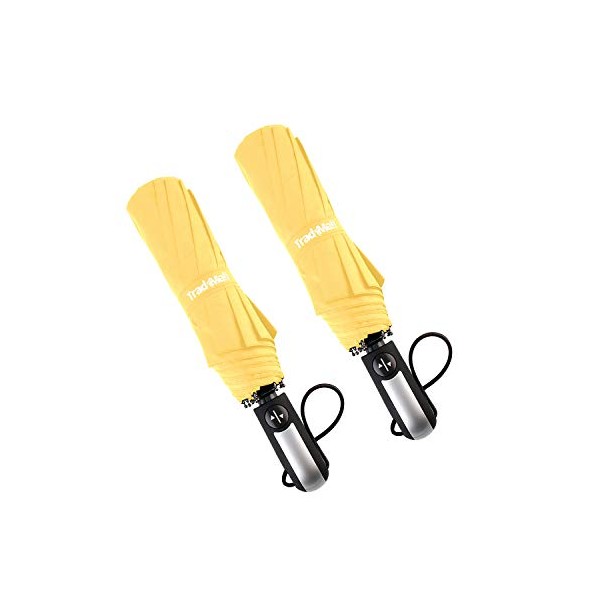TradMall 2 Pack Travel Umbrella Windproof 56 Inches Large Canopy