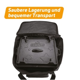 Grillfürst Dutch Oven Storage Bag for BK 6, 43 x 29 x 20.5 cm (L x W x H), Carry Bag for Fire Oven, Transport Bag for Cast Iron Pot, Black