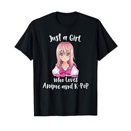 Anime Girl Fan Art Just A Girl Who Loves Anime & Kpop T-Shirt