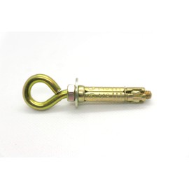 M6 Permanent Anchor Loose Eye Bolt Shield for Concrete Blockworks Bricks Stones 50mm Bolt Threaded Length Pack of 1 Eye Anchor
