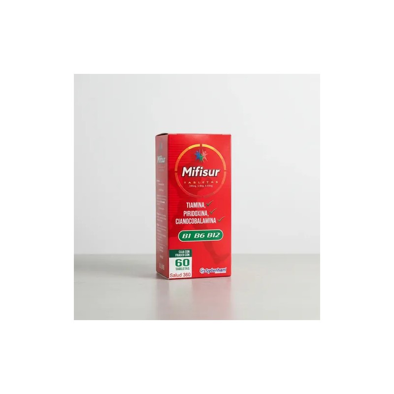 Mifisur Suplemento Vitaminas B B1 B6 B12 Sydenham Bote C/60