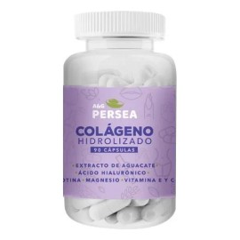 A&G Persea - Capsulas De Colageno Con Biotina 90 Capsulas, Con Magnesio, Extracto de aguacate, Vitamina E y C, sin sabor