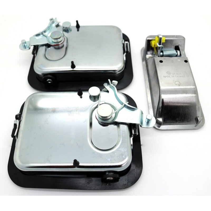 Chrome Outside Exterior Full Door Handles 3-PC Set Includes Driver