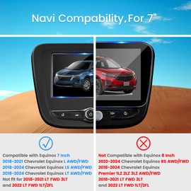SCYBSTCA Designed For 2018-2024 Chevy Equinox Screen Protector [L/LS] 7 Inch Touchscreen and 2016-2024 Malibu Screen Protector Tempered Glass Scratch Resistant