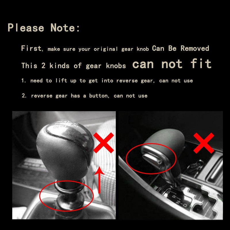 Sakali Universal Carbon Fiber Manual or Automatic Car Gear Shift