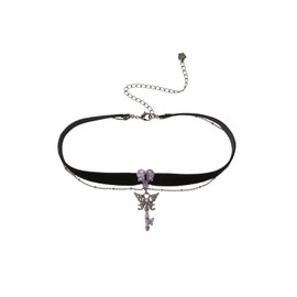 Anna Sui SAMN199230XV Butterfly Key Motif Choker Necklace, Metal, No Gemstone