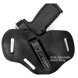 HOLSTERMART USA by CEBECI Premium Black Leather Right Hand Side or Small of Back (SOB) Belt Holster for Walther PK380, CCP, PPS, P99, PPQ, PPQ M2