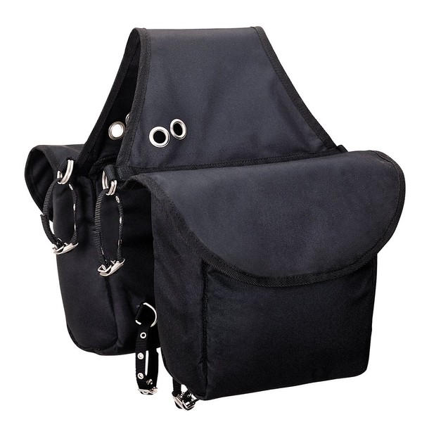 Weaver Leather Insulated Nylon Saddle Bag, Black , 9 3/4" X 11 1/2" X 4 1/2"