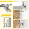Onemake 20 Pack 1/2" Overlay Soft Close Cabinet Hinges, Clip-on