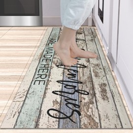 Kitchen Rug Sets of 2 Piece Non Slip Kitchen Rugs and Mats Washable Kitchen Mats for Kitchen Floor Mat Carpet Runner Rugs for Hallway Laundry Decor 17”x30“+17'' X 47''