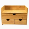 Sorbus Bamboo Desk Organizer - 3-Tier 100% Bamboo Desktop Organizers