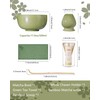 ZENS Matcha Whisk Set, 17oz Ceramic Matcha Bowl with Spout