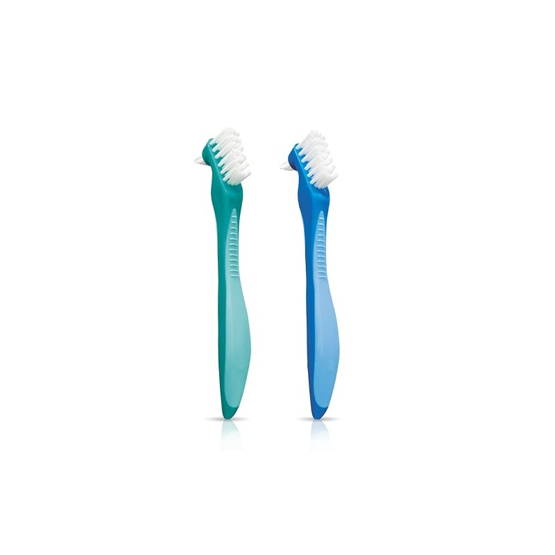 GUM - Cepillo para Prótesis Dentales con Doble Cabezal Con