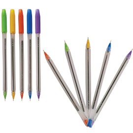 S. S. 10 x 0.7mm Tip Prime BLUE Smooth Fine Writing Ballpoint Pens Everyday Use