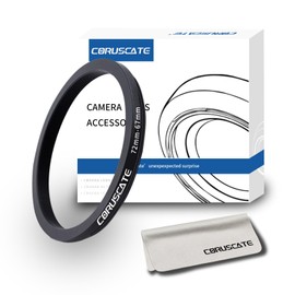 72 mm to 67 mm Lens Adapter Ring, Step-Down Ring Filter Adapter Compatible with All 72 mm Lenses with 67 mm UV ND CPL Filter + 1 x Lens Cleaning Cloth