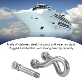 Aoutecen 10 mm Ankerschäkel, Marine-Drehschäkel aus Edelstahl für Yachten für Angelausrüstung