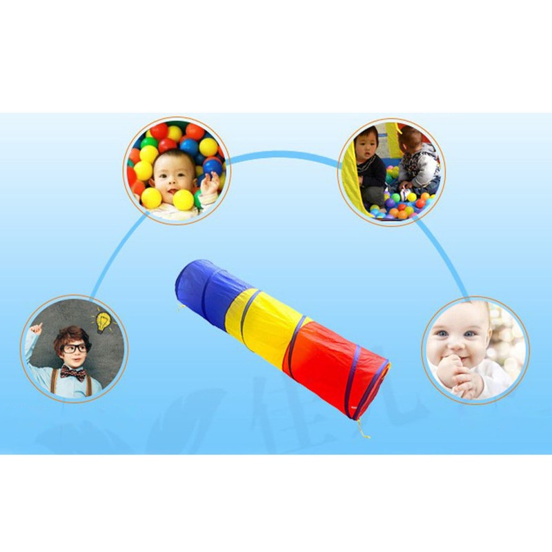 Kids Play Tunnel Folding Polyester Cloth Baby Crawling Training Equipment