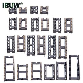 DIP IC 소켓 다양한 크기 DIP6~DIP40 원형 핀 및 사각 PCB DIY 전자 제품용 좁은/넓은 타입 [15 DIP24 Round W 20PCS] DIP IC Socket Various Sizes DIP6~DIP40 Round Pin and Square for Narrow/Wide Type PCB DIY Electronic Products [15 DIP24 Round W 20PCS]