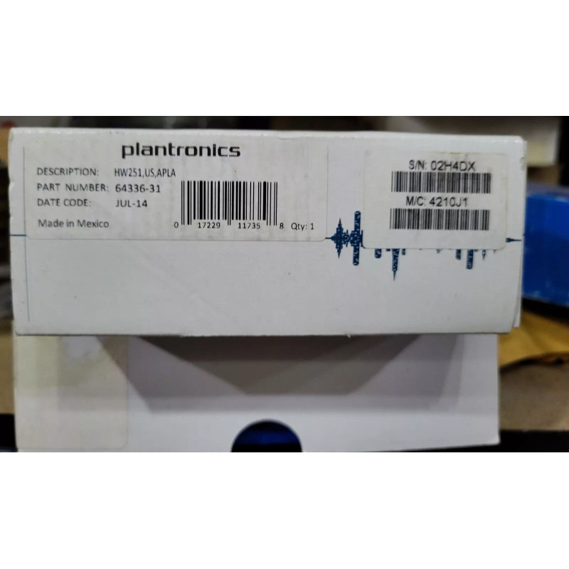 Plantronics SupraPlus HW251 Mono Voice Tube Noise-Cancelin