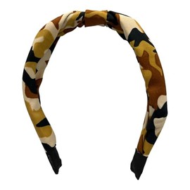 Animal Print Headbands Wide Top Cross Knot Turban Hairband Assorted Colours Hair Accessories Fashion Elegant Stylish Headwear for Girls Women (1 Pc Camouflage Print, Standard)