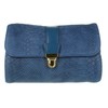 Girly Handbags Italian Snake Leather Clutch Bag Messenger - Denim