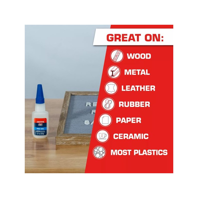 Loctite Super Glue Professional Gel, Clear, 20 g Bottle, Pack
