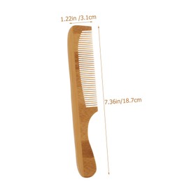 Healvian 3pcs Bamboo Beard Combs Set Lightweight Portable Hair Styling Combs for Barbershops and Home Use for Hair Cutting and Daily Grooming