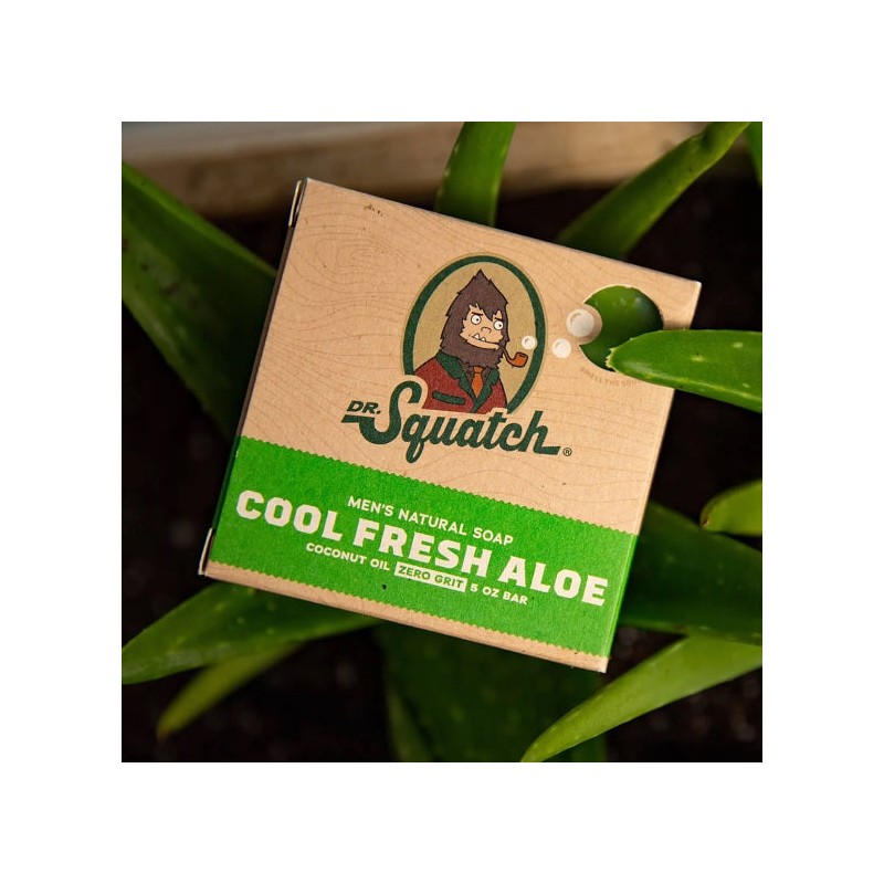 Dr. Squatch Men's Natural Soap Cool Fresh Aloe 5oz (141.7g)