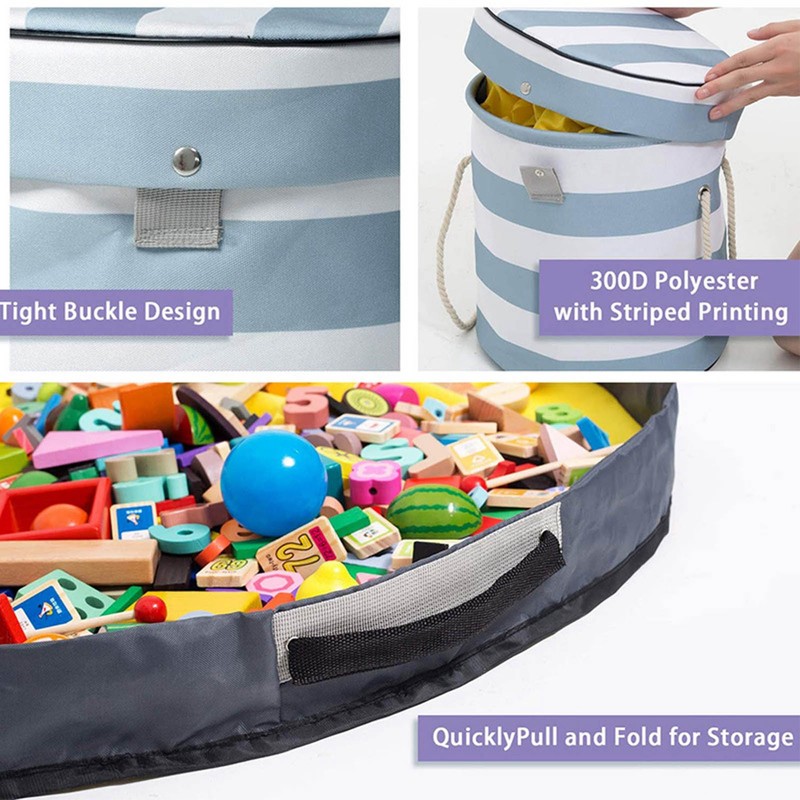 Toy Storage Bag Play Mat Small Bricks Blocks Clean Up