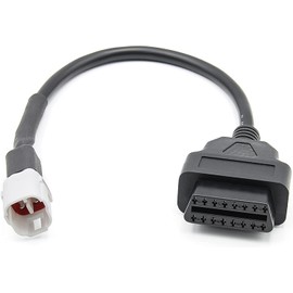 JDTech Yamaha Motorcycle 4 Pin Diagnostic CANBUS Cable to OBD2 Fault Code Reader Bike Scanner Diagnostic Cable