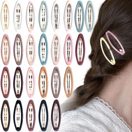 26 Pcs Metal ellipse Hair Clips No Slip Hair Clips for Women & Girls,Strong Hold Matte Hair Clips for Thick Hair & Thin Hair,Hair Barrettes for Women.Metal ellipse Hair Clips Accessories