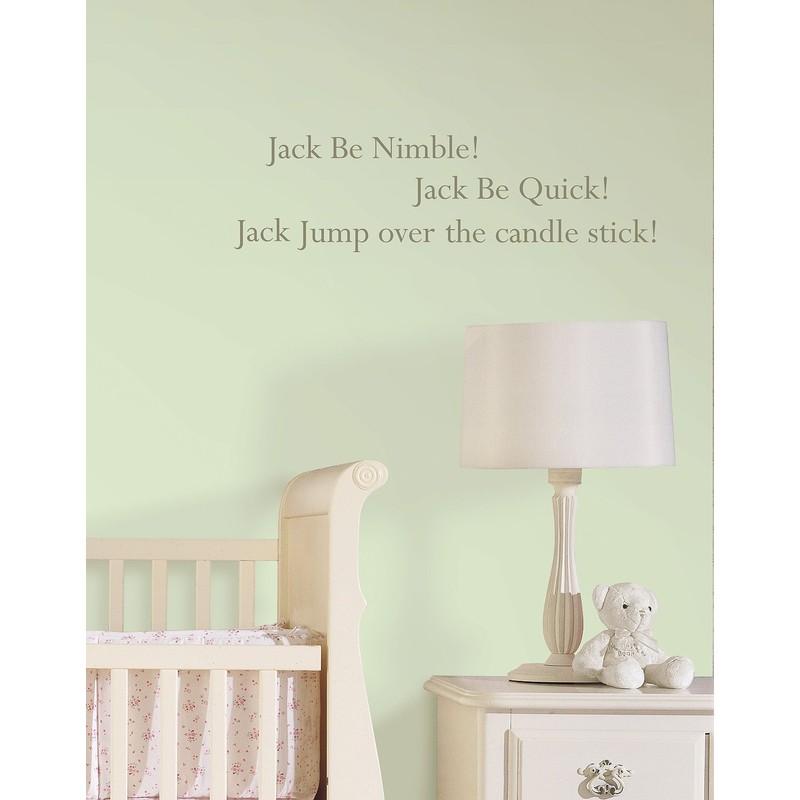 Wallpops Repositionable Baby Nursery Rhyme, Jack Be Nimble
