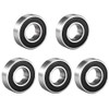 5 Pack Deep Groove Ball Bearing Double Side Rubber Sealed