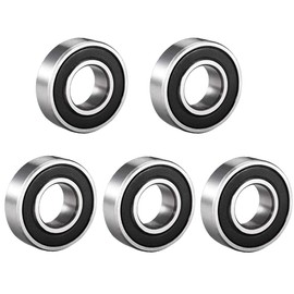 5 Pack Deep Groove Ball Bearing Double Side Rubber Sealed Deep Groove Ball Bearings 6mm x 17mm x 6mm