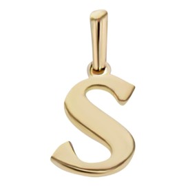 JC Schmuck 3237 Letter Gold Pendant 585 Yellow Gold Initials Necklace Pendant Including Jewellery Case Unisex 14 Carat, Gold