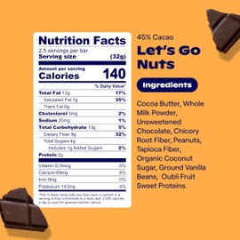 Oobli Milk Chocolate Bars, Only 1g Added Sugar, Low Carb, No Sugar Alcohols, Gluten-Free (4 pack, Peanut Milk Chocolate)