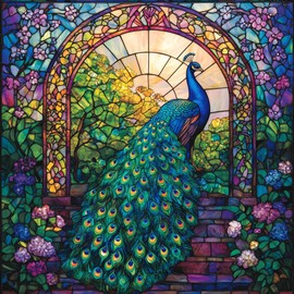 MAXBYE Diamond Painting Kits for Adults, Peacock 5D Full Dill Diamond Painting Art and Craft, Diamond Art Kits for Adults Perfect Decoration for Home Wall Room 12X12inch